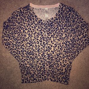 Girls leopard sweater